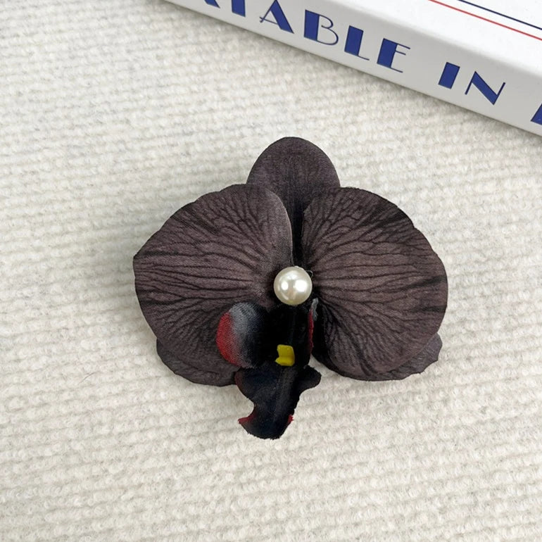 Phalaenopsis Pearl Hair Clip Flower Hairpin Orchid Butterfly Hairs Clip Hair Accessories Hair Styling Tools Bow Flower