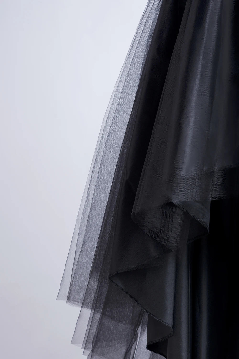 BABYONLINE Women Tiered Tulle High Low Skirts Elastic Waist Petticoat Puffy Long Tulle Skirt Female Maxi Skirt Free Size