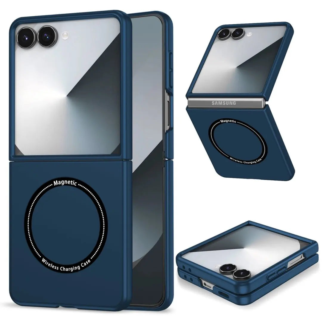 For Galaxy Z Flip7 Case Ultra Slim Wireless Charging Anti Shock Phone Cover Lightweight Flip 5/6 Solid Protecive Cover