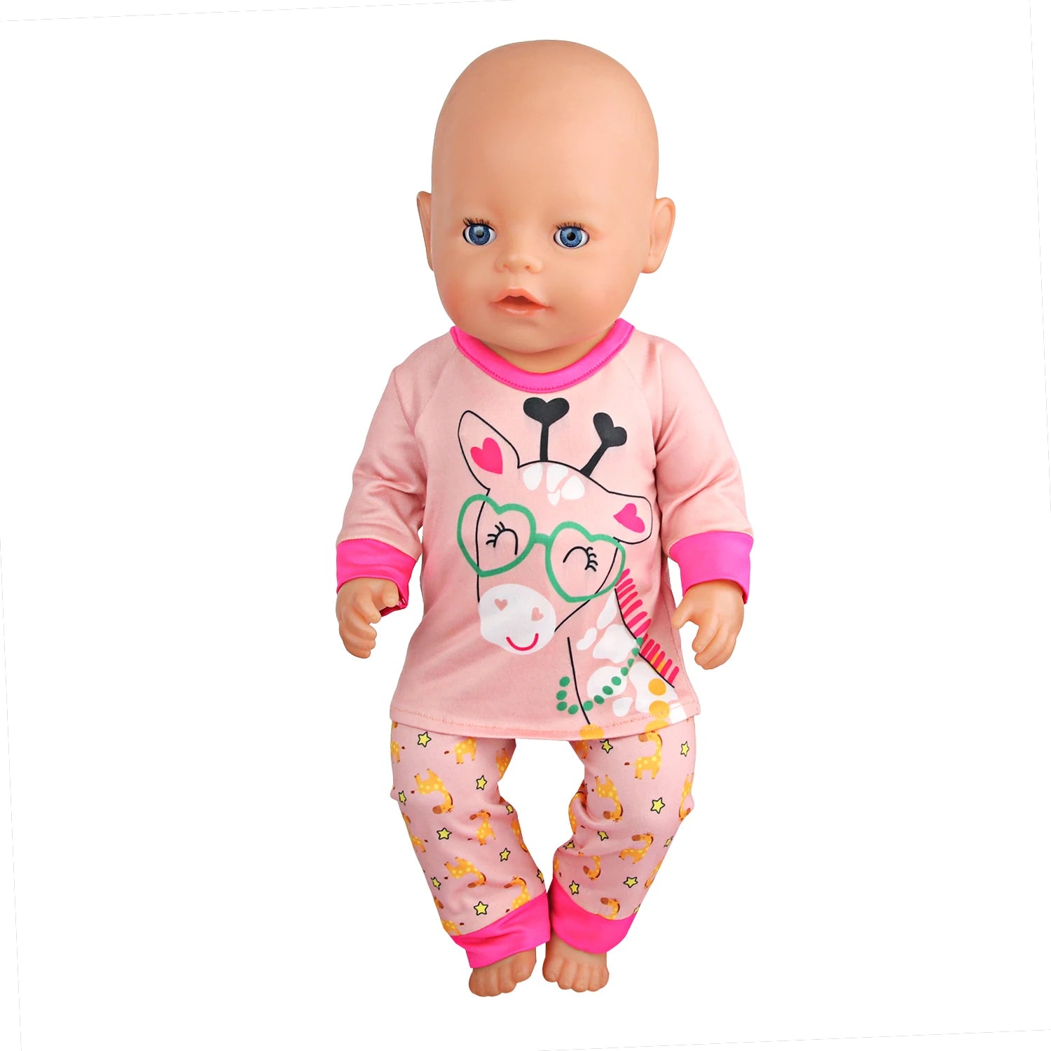 Doll Clothes Pajamas  For 43cm Baby New Born&American 18 Inch Girl Doll Unicorn Shark Cartoon Clothes Suit For Generation Doll