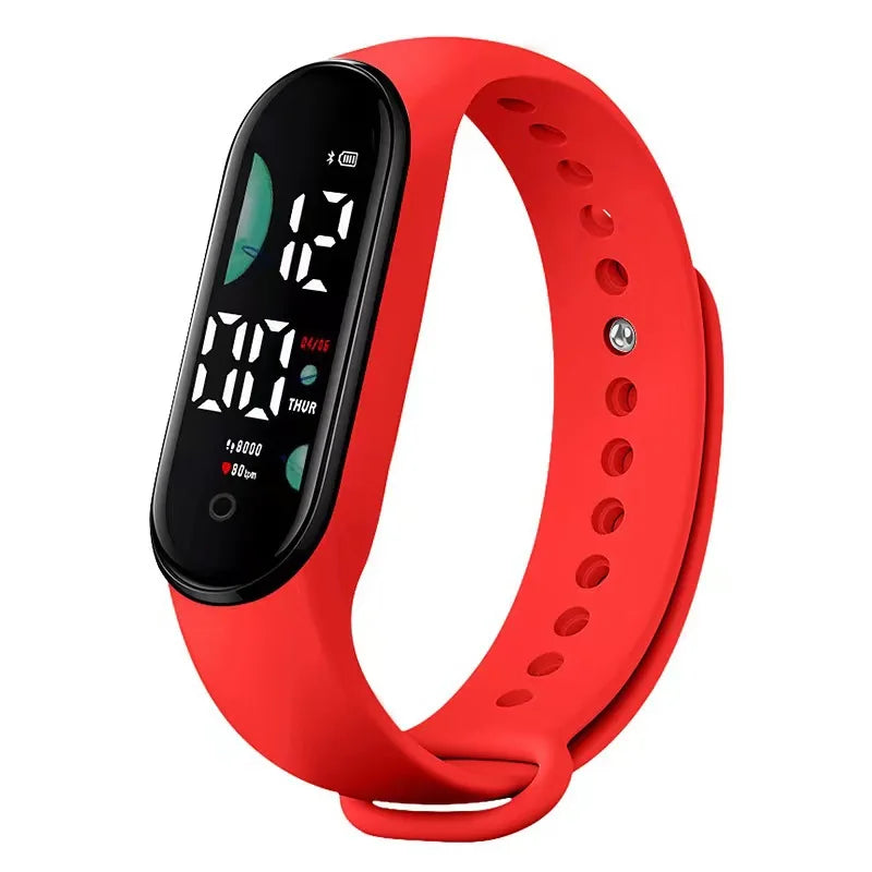 Fashion Sports Watch Electronic LED Digital Wristwatch for Women Casual Simple Silicone Touch Waterproof Bracelet Clock