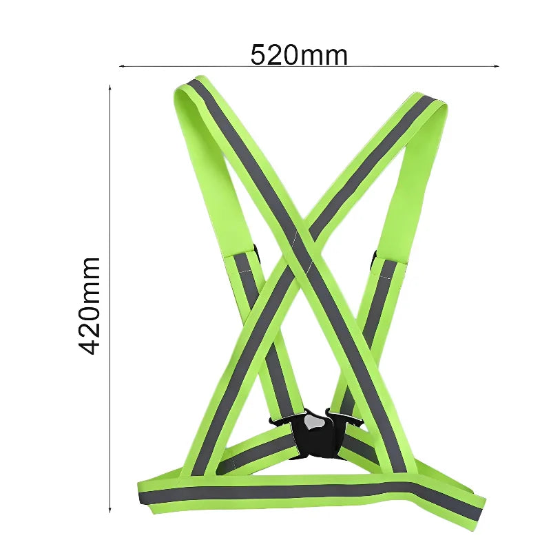 Reflective Safety Vests Lightweight Adjustable Elastic Vest Jacket Hi Vis Reflective Strips for Traffic Control Running Cycling