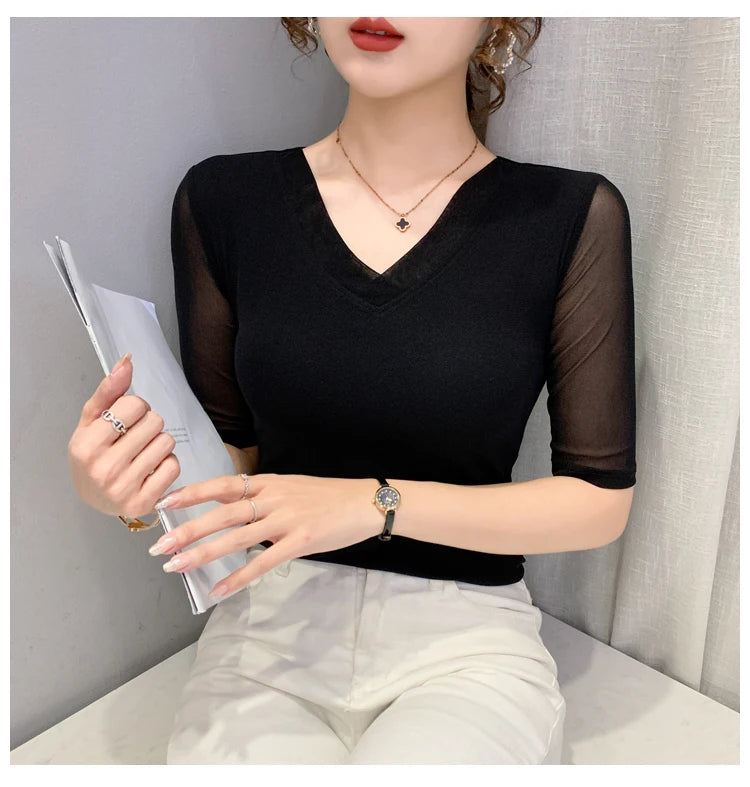 Women's Slim Fit V-Ne T-irt Me Inner Wear Top Spring Autumn Season Faionable Base irt Breathable Wear Resistant