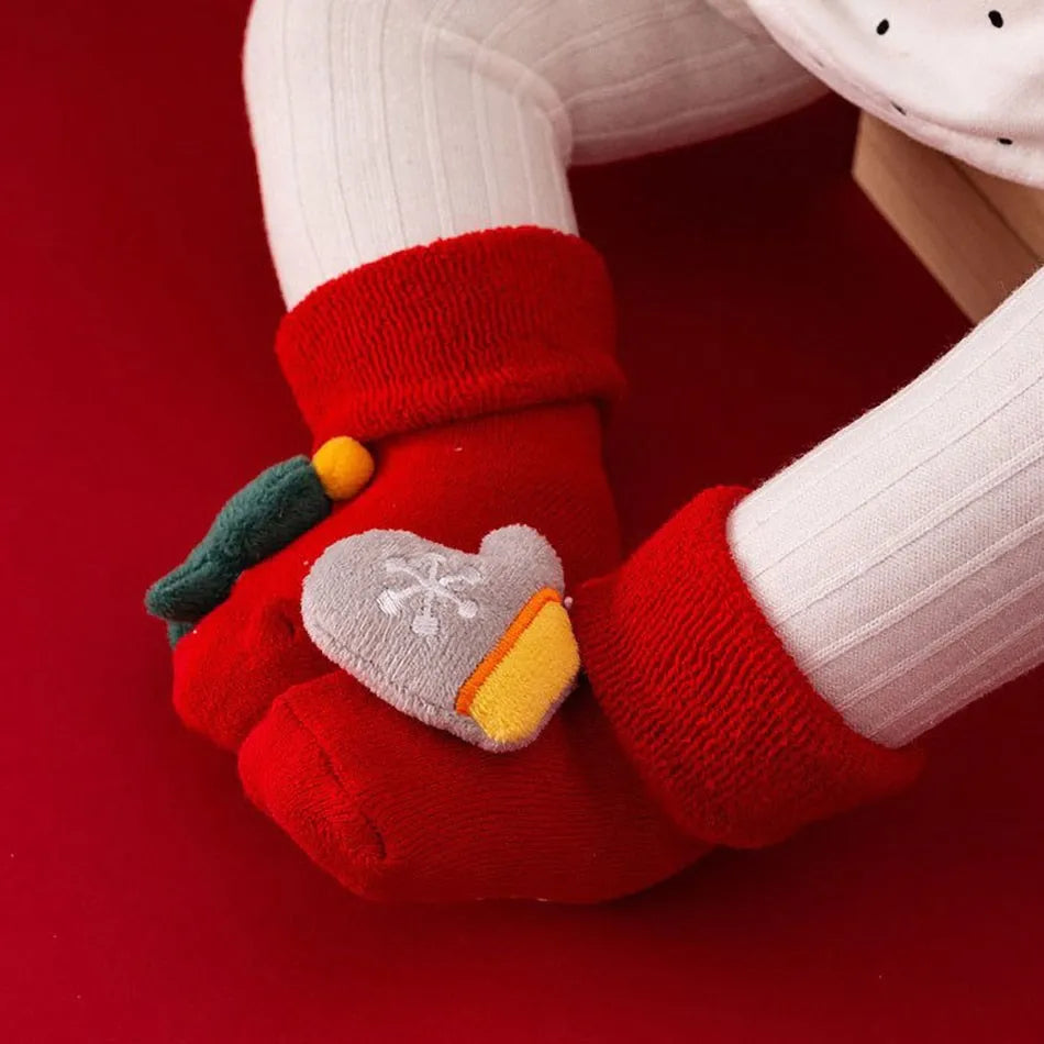 0-3 Years Children Clothing Accessories Infant Non-Skid Anti-Slip Stuff Boy Girl Floor Warm Christmas Stockings Kids Socks