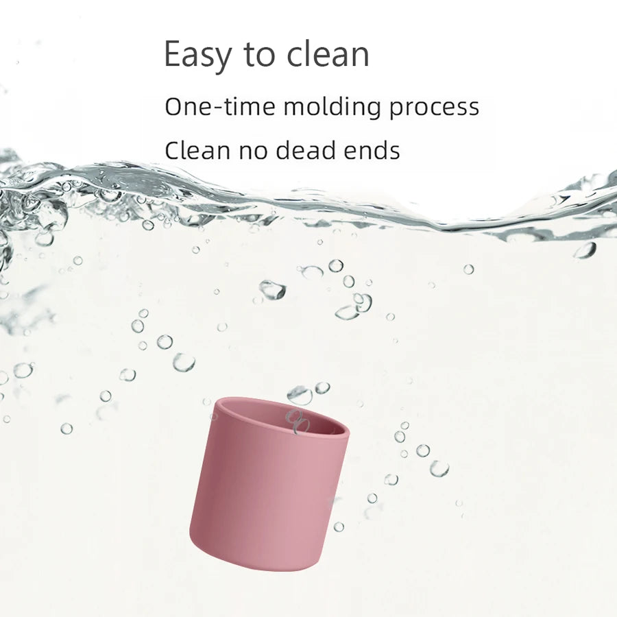 Color Kids 1PCS Food Grade Silicone Baby Training Cup BPA Free Infant Self Feeding Drinking Beginner Open Mouth Design Cup