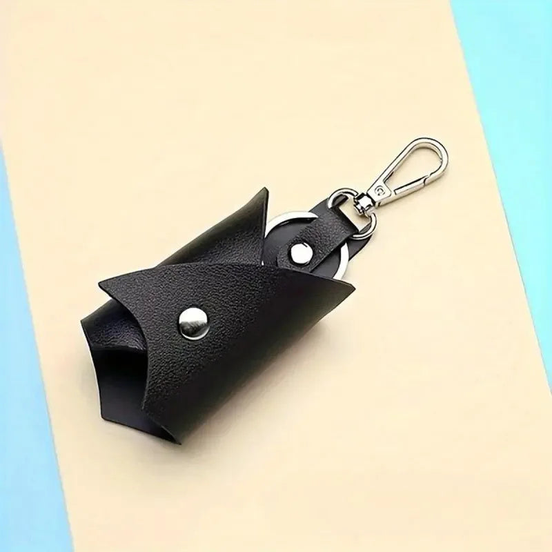 1pc Keychain Pendant PU Leather Car Key Protector Household Anti-lost Waist Hanging Key Bag Father's Day Gift, Boyfriend Gift