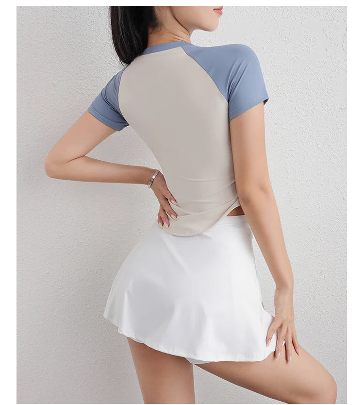 Fitness wear gym women yoga wear sport fitness workout clothing women Leisure and loose fitting T-Shirt