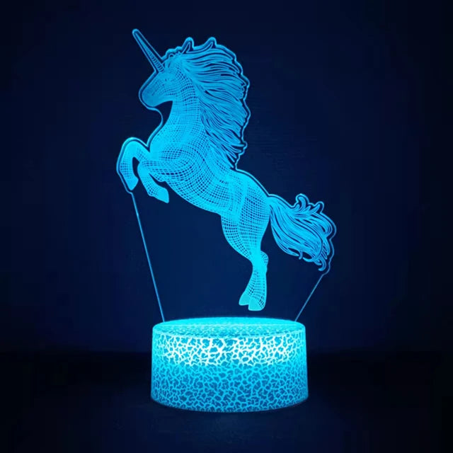 Anime 3D LED Unicorn Night Light for Kids Gifts Toys Unicorn Lamp 16 Colors Change with Remote Valentine's Day Present Birthday