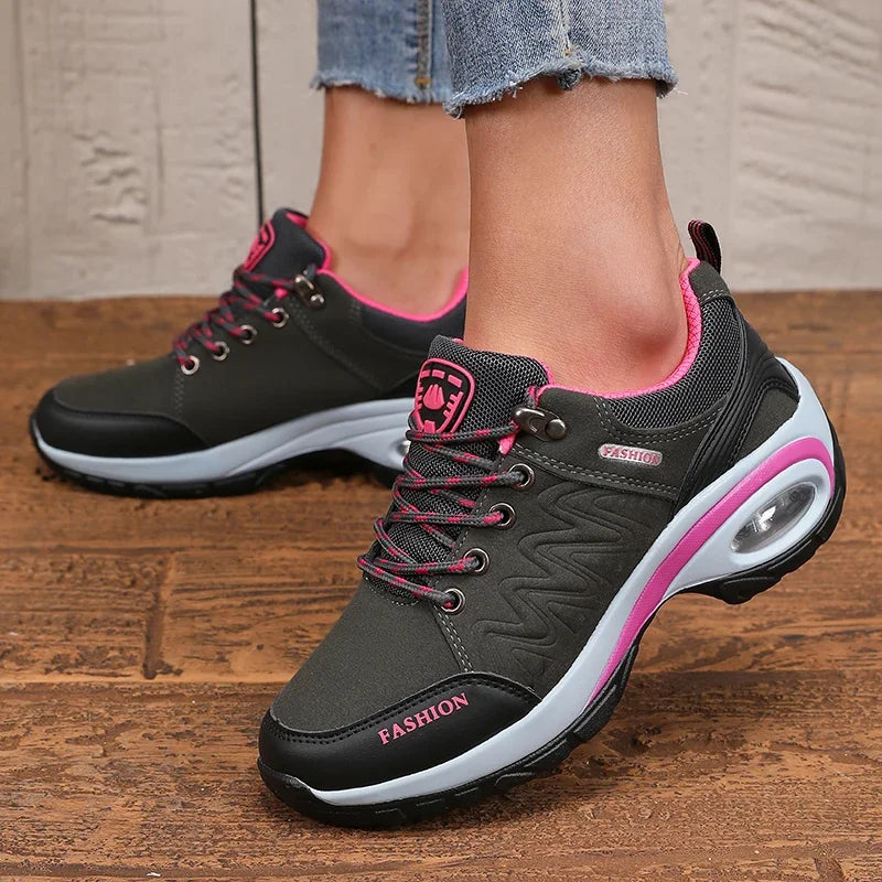 Women's Sports Shoes - Lightweight Comfortable Stylish High-quality Design 2025 Thick Sole  Cushion Walking and Jogging Shoes