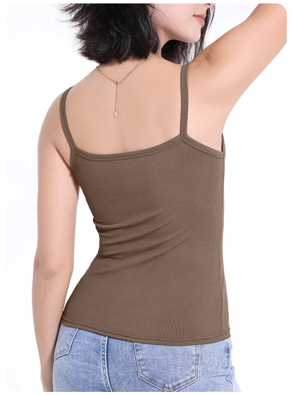 1/3 Pieces Four Seasons Thin Ladies Solid Color Joker Camisole Young Women Plus Size Comfortable and Sexy T-shirt Shirt Casual