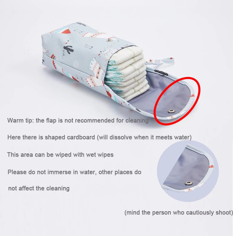 Baby Diaper Bag Waterproof Wet Dry Pack Mummy Storage Pouch Nappy Organizer Insert Tote Purse Travel Stroller Carry Bag