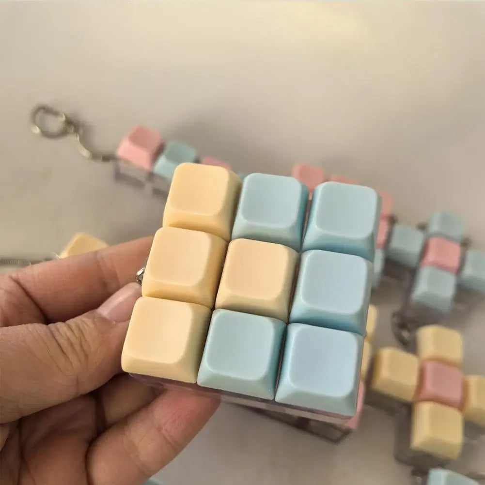 Decompression 9 Keyboard Key Toy For Adults Antistress Toys Boys Girls Anti Stress Finger Keyboard Games Keychain ﻿