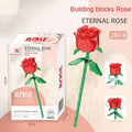 Romantic Rose Flower Bouquet Building Block Eternal Model Assembly Plastic Plant Brick Home Decor Mother's Day Birthday R Gift