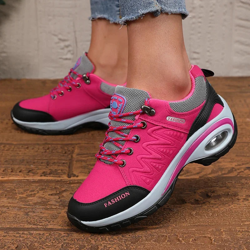 Women's Sports Shoes - Lightweight Comfortable Stylish High-quality Design 2025 Thick Sole  Cushion Walking and Jogging Shoes