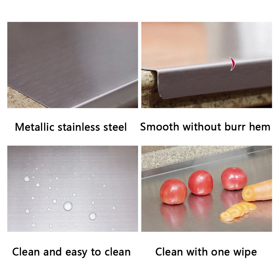 Stainless Steel Chopping Board L-Shaped Large Size Double Panel Multifunctional Home Kitchen Fruit Cutting And Kneading Panel