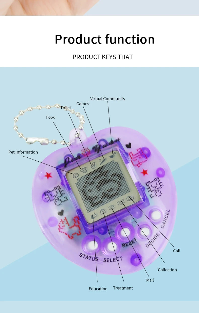 Kids Electronic Pets Game Tamagotchi Handheld Game Console Toy in Russian Original German Spanish Polish Virtual Digital Pet Toy