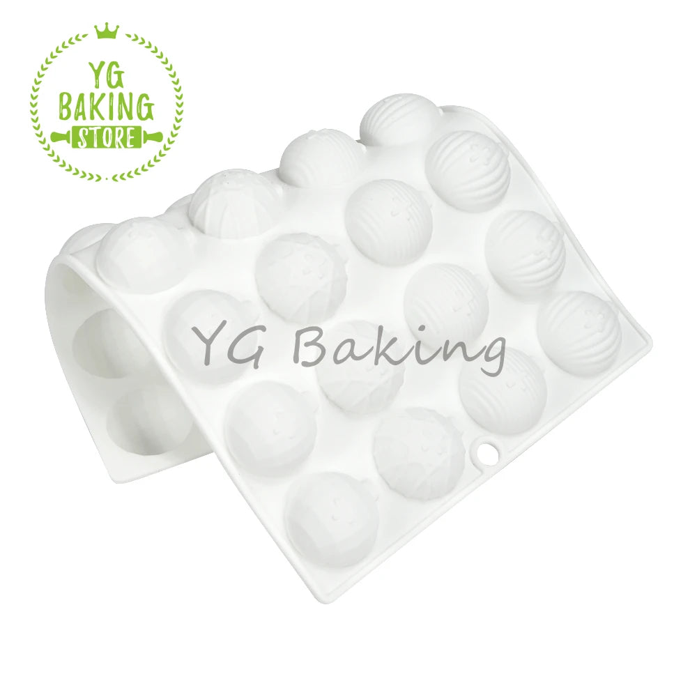 Dorica 28 Hole Small Christmas Ball Silicone Mousse Mold 3D Pudding Dessert Chocolate Mould DIY Cake Decorating Tools Bakeware