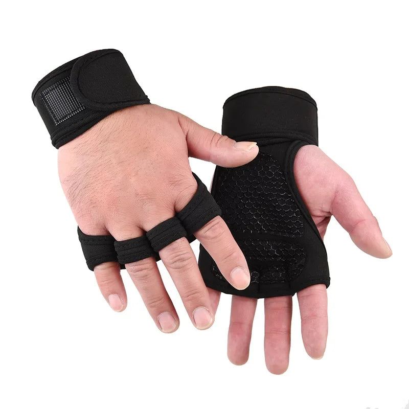 Weightlifting Training Gloves for Men Women Fitness Sports Body Building Gymnastics Gym Hand Wrist Palm Protector Gloves