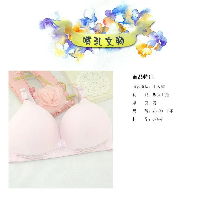 Cotton Maternity Nursing Bras Set Pregnant Breastfeeding Pregnancy Women Underwear Breast Feeding Bra soutien gorge allaitement