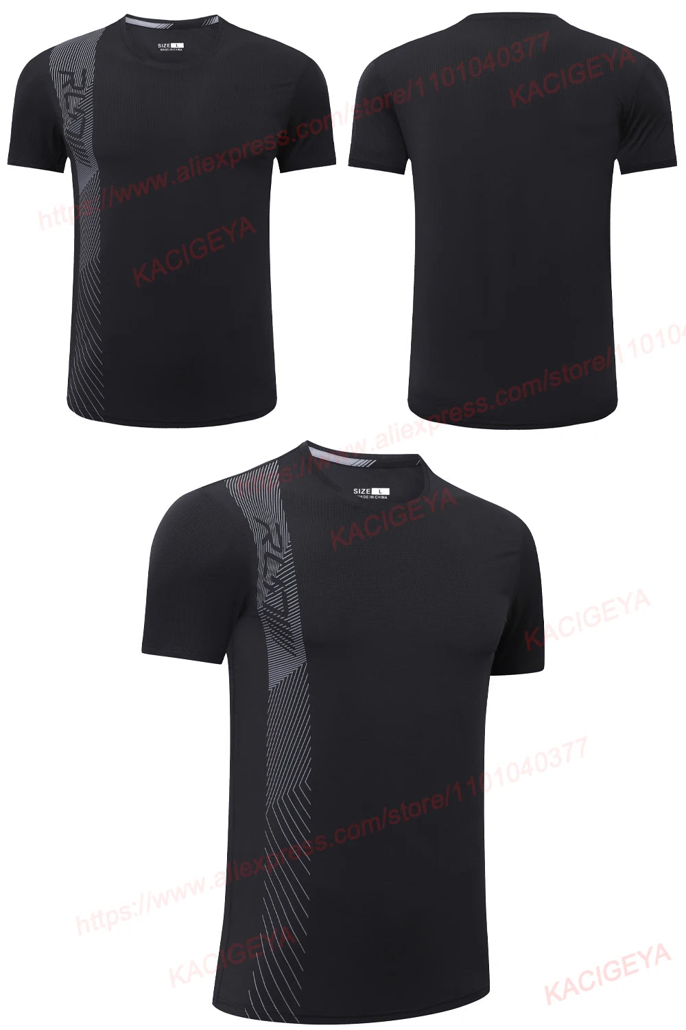 Gym Workout Tees Men Joggers Print Running Sportwear Bodybuilding Short Sleeves Mesh Quick Dry Breathable Training Shirts