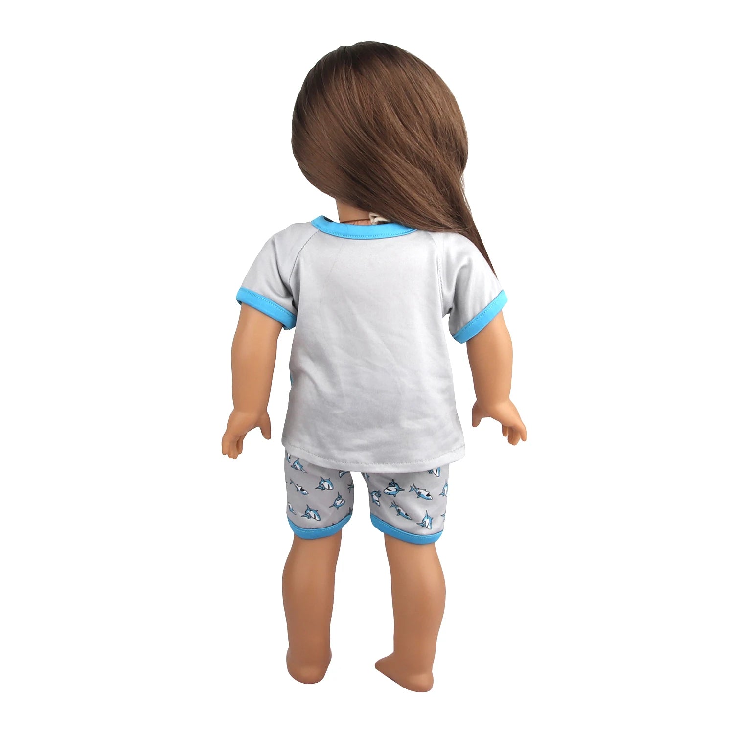 Doll Clothes Pajamas  For 43cm Baby New Born&American 18 Inch Girl Doll Unicorn Shark Cartoon Clothes Suit For Generation Doll