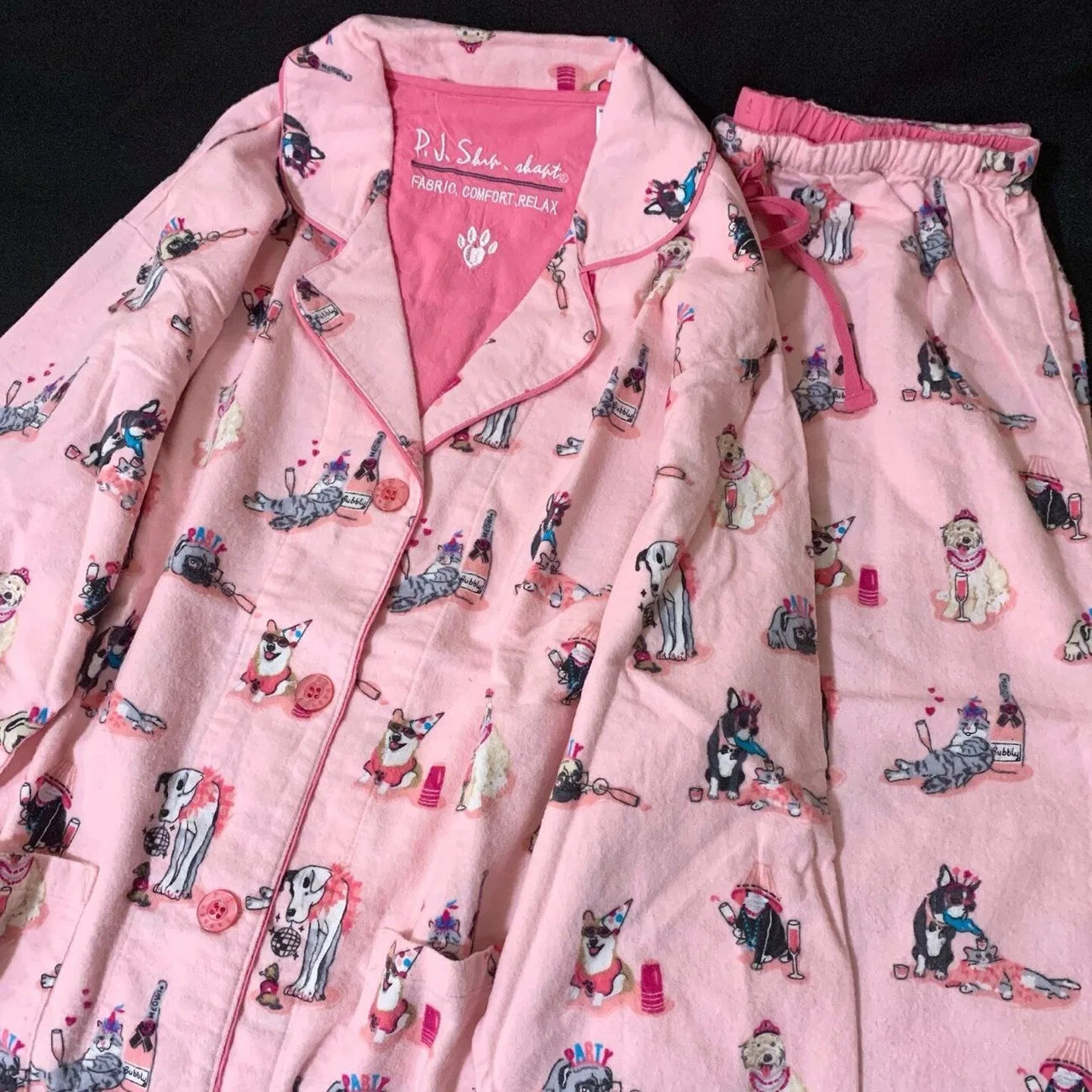 Autumn Winter Women PJS Cotton Ground Wool Sleepwear Warm Thick Cartoon Long Sleeve Pants Pajamas Ladies Homewear Month Clothes