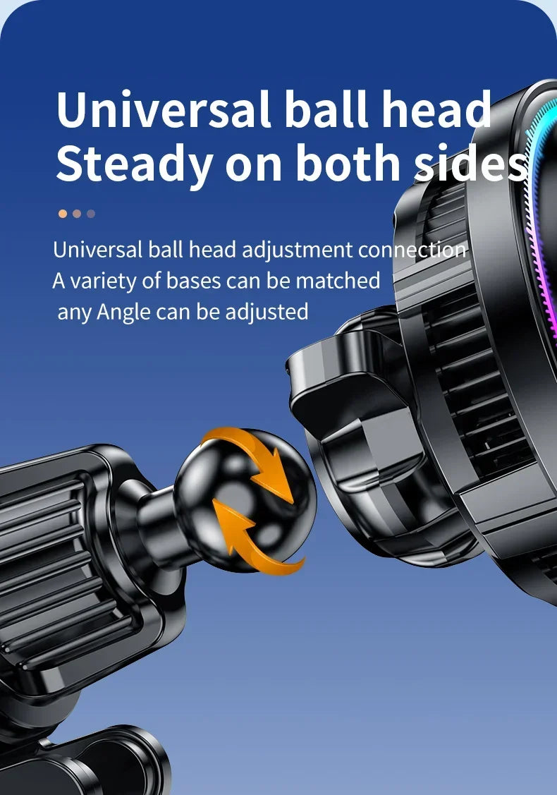 30W Ice Cooling Magnetic Wireless Car Charger Fast Charging Station for iPhone15 14 13 12 Pro Max MacSafe Car Phone Holder Stand