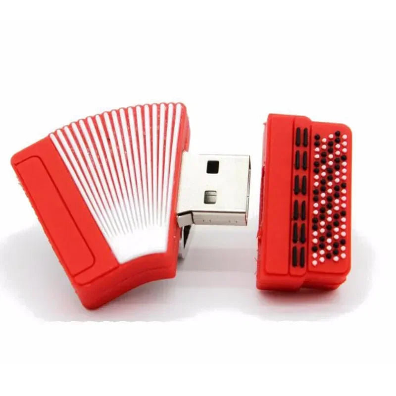 Cartoon Cle Usb Pendrive Guitar Piano Accordion USB Flash Drive  128GB 64GB 32GB 16GB 8GB 4GB USB 2.0 Memoria Stick Pen Drive