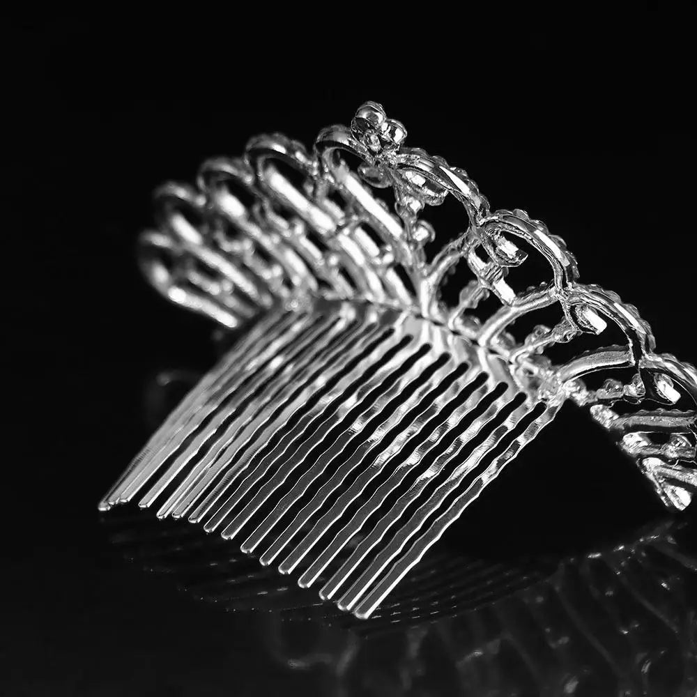 Bridal Stylish Tiara Shiny Crown Sweet Hair Comb Wedding  Jewelry Fashion Accessories Hair  Styling Accessories Headwear