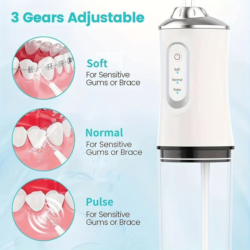 Teeth Oral Irrigator Portable Mouth Washing Machine Interdental Cleaning Irrigator USB Oral Teeth Dental Water Flosser