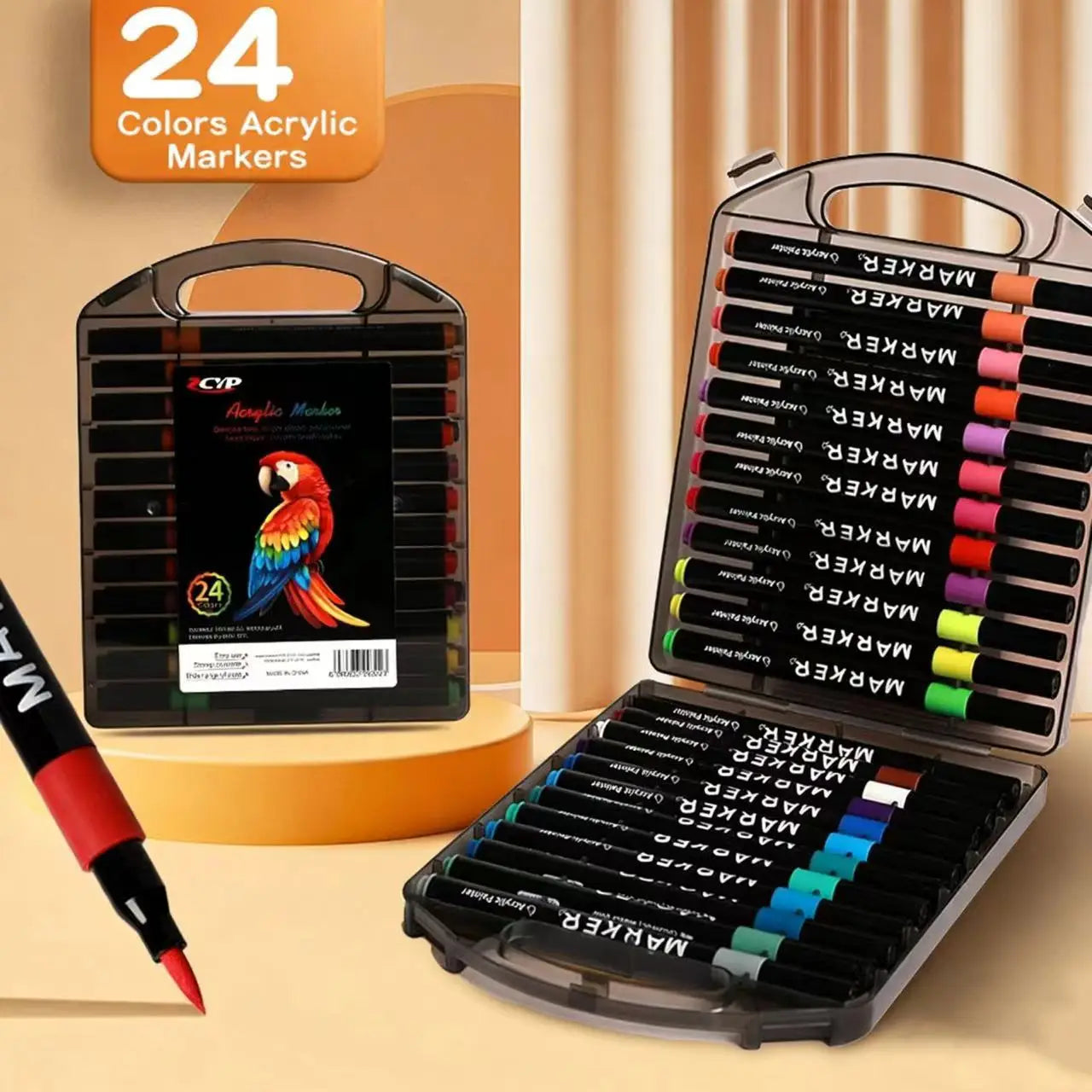 Acrylic Paint Markers with12/48/60/80Colors, Suitable for Rock, Glass, ArCeramics, Perfect for Crafts And SchoolSupplies
