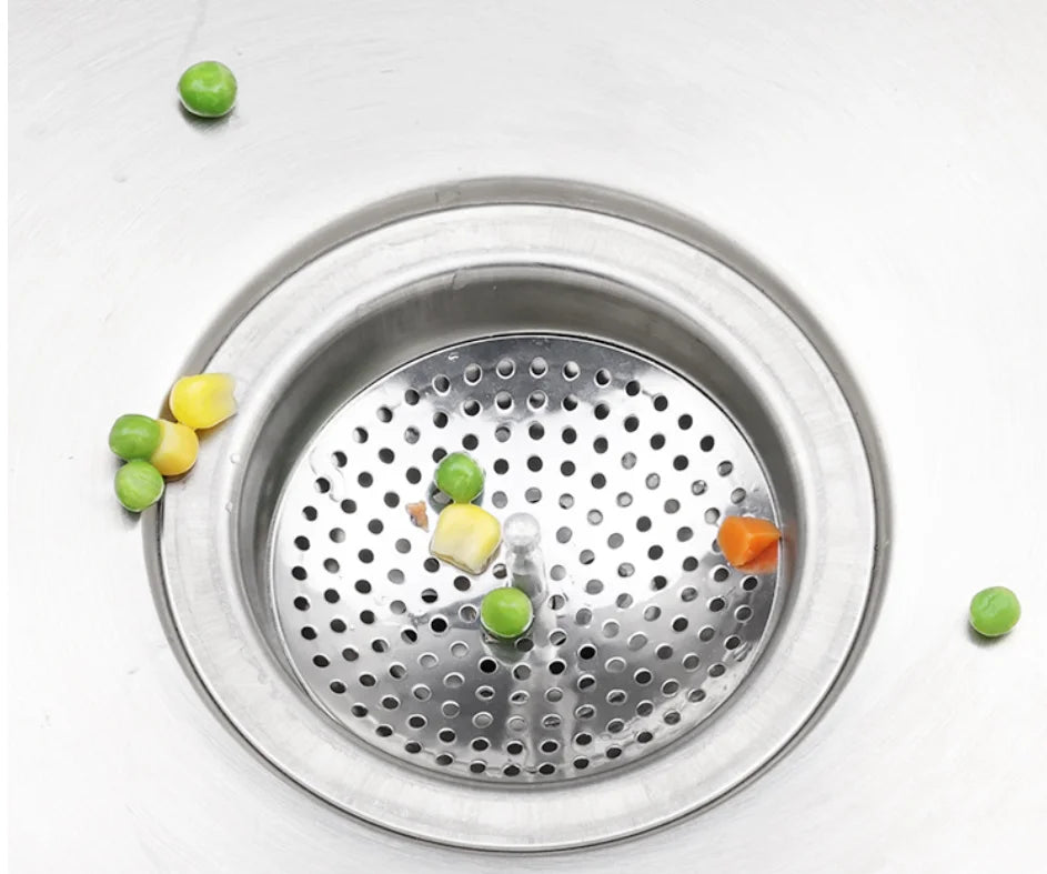 Kitchen Sink Strainer Stopper Stainless Steel Replacement Drain Filter Bathtub Hair Catcher Waste Hole Trap Bathroom Accessories