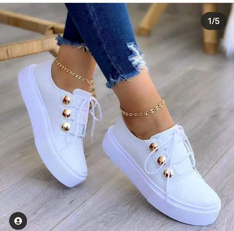 Platform Casual Sport Shoes Women's Plus Size 43 Lace Up Sneakers Wedge Non Slip Woman Vulcanize Casual Shoes Zapatos De Mujer