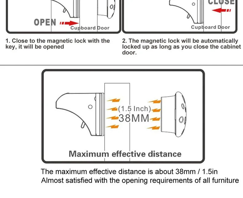 Baby Safety Lock Invisible Lock Kids Security Drawer Latch Cabinet Door Magnetic Child Safety Lock Limiter Children Protection
