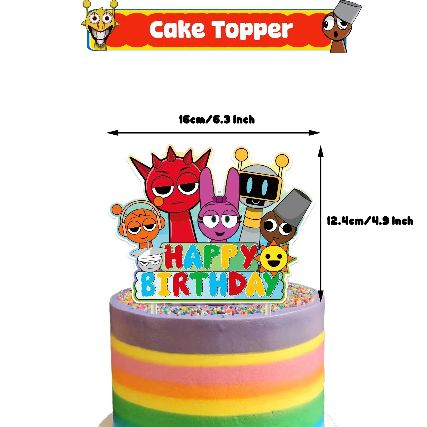 Sprunki Gift Bag Birthday Party Cute Cartoon Candy Sack Fashion Kraft Paper Biscuit Package Decoration Supplies Kids Gift