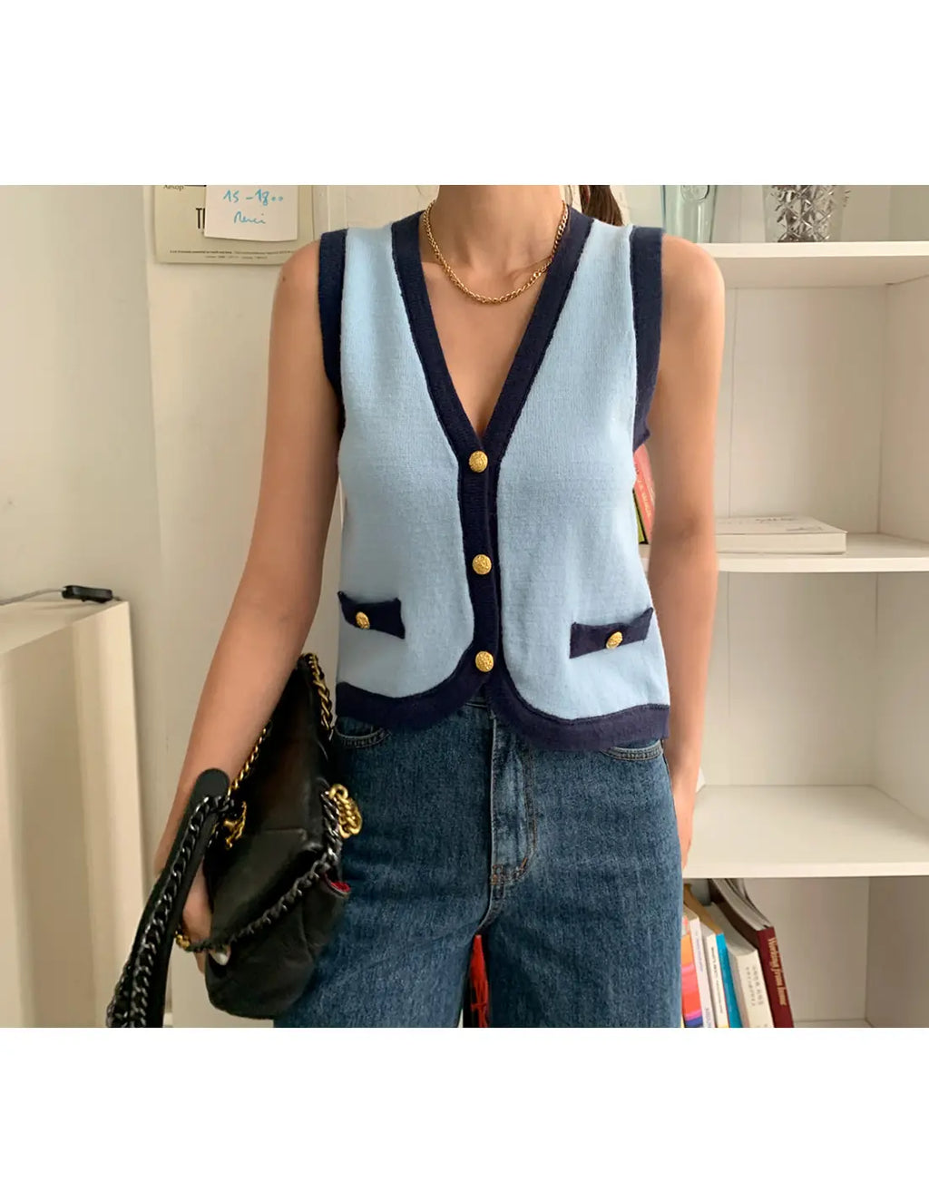 New High Quality Spring Knitted Long Sleeve V-neck Cardigan Coat + Sexy Short Camisole Crop Top Sweater Two Piece Sets Elegant