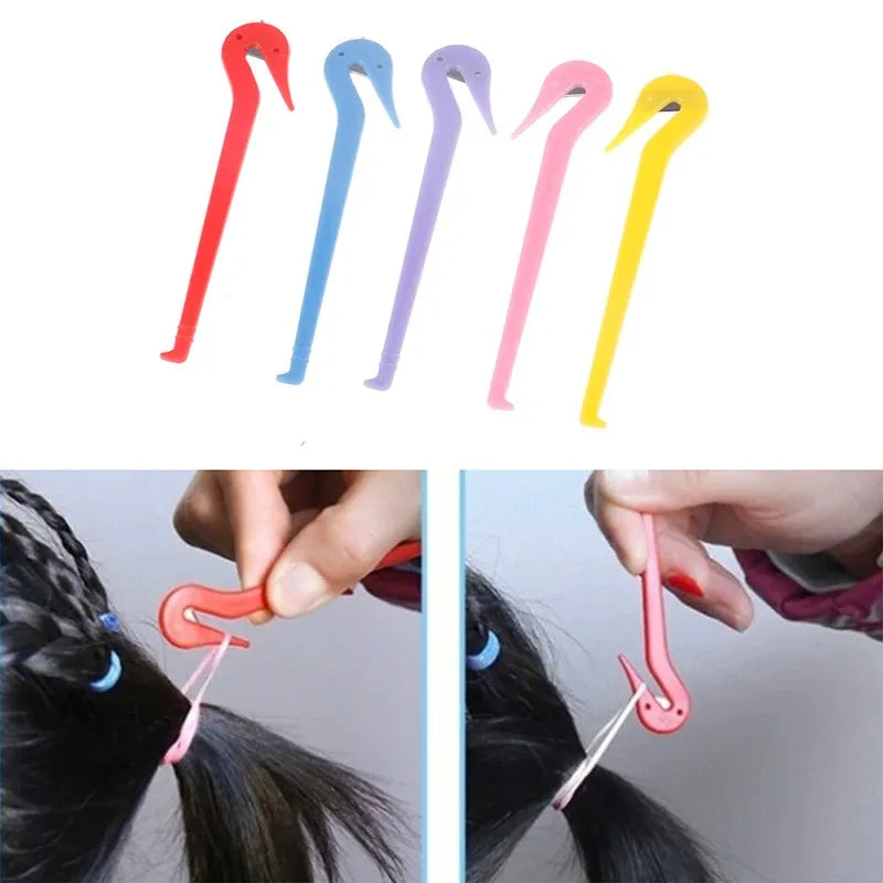 5Pcs Hair Bands Rubber Cutter Girls DIY Styling Headwear Band Cutting Tool