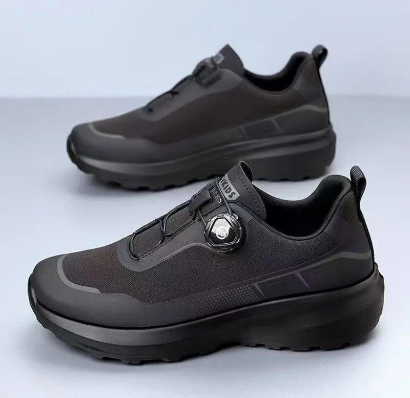 Original New Men Rotating-button Driving Sneakers Platform Casual Walking Shoes Outdoor Wear-resistant Running Sports Shoes Plus