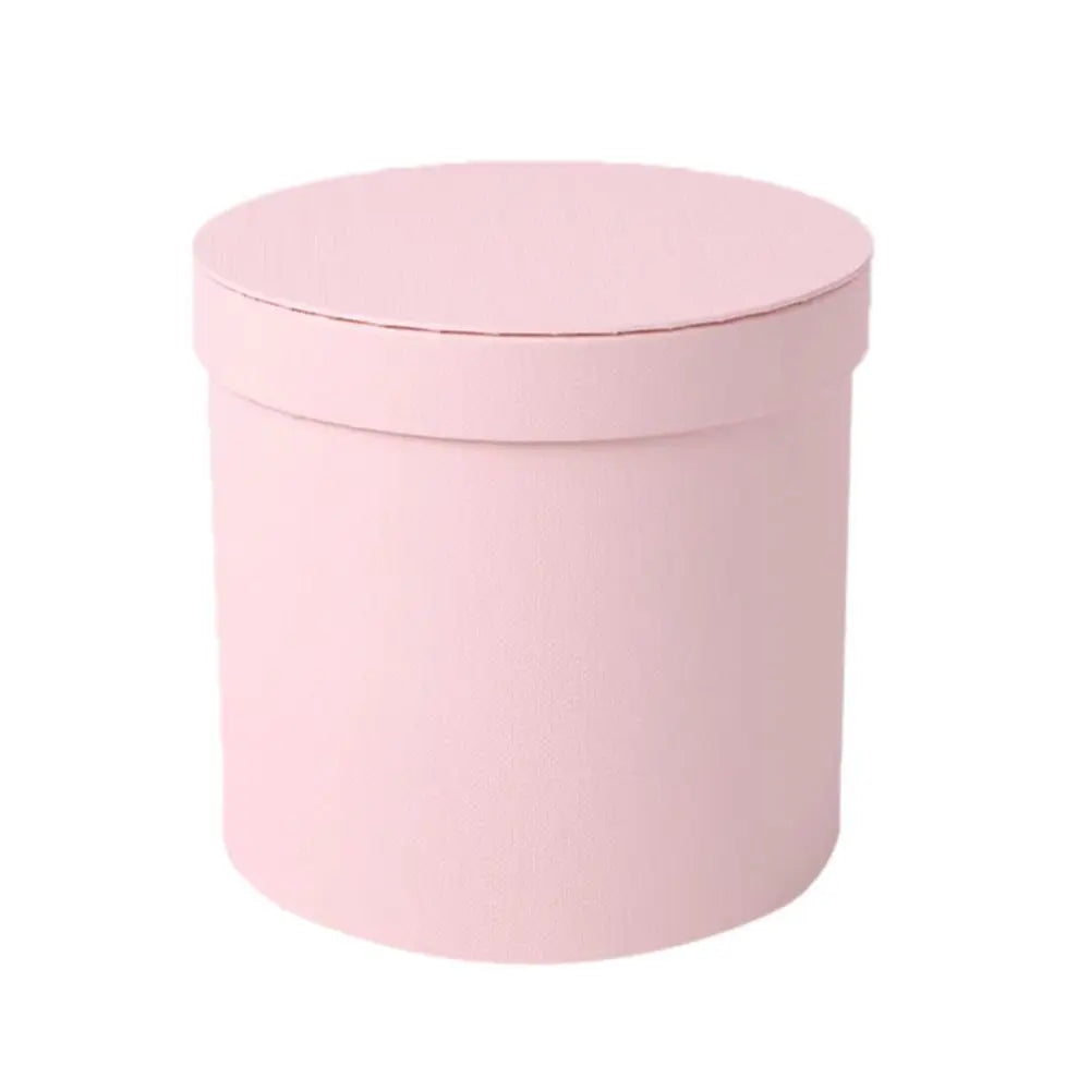 Flower Packaging Boxs Round Cardboard Gift Boxes Rose Wrapping Bag Flower Paper Basket Wedding Day Birthday Valentine's Day