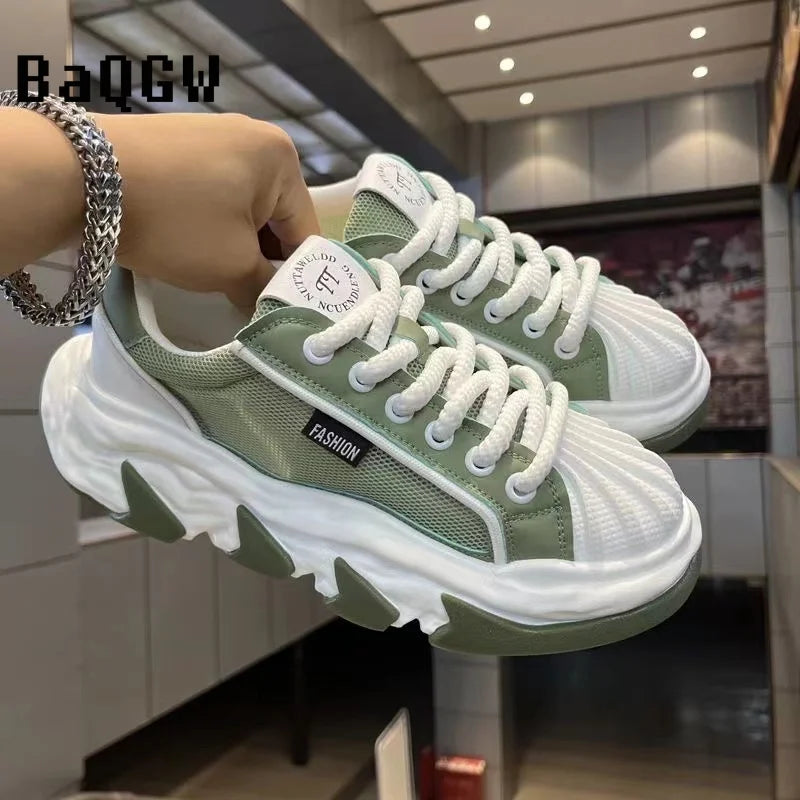 Designer Chunky Sneaker for Men Sneakers Breathable Running Shoes Fashion Casual Mesh Height Increased Platform Sport Shoes