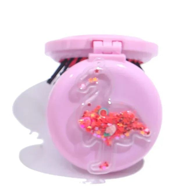 Cute Rainbow Cartoon Air Bag Comb Women Mini Portable Folding Hair Brush with Mirror Head Massager Cushion Pocket Styling Tools
