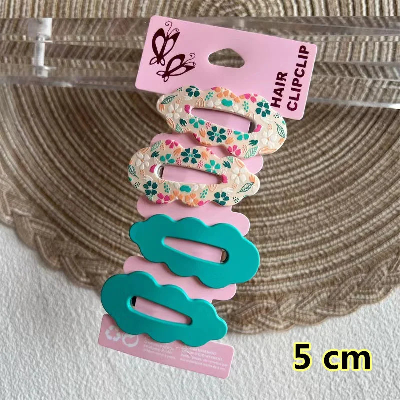 2025 New Cartoon Cute Printed Hairpins Set Women Girls Child Hairgrips Hair Clips Pins Barrettes Accessories Hairclip Headdress
