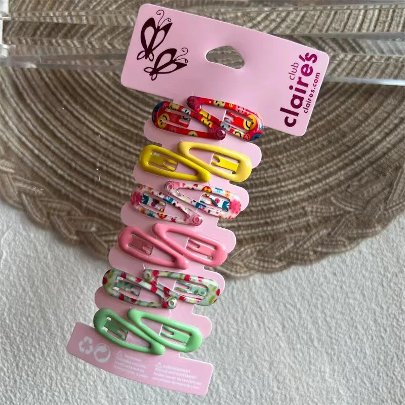 2025 New Cartoon Cute Printed Hairpins Set Women Girls Child Hairgrips Hair Clips Pins Barrettes Accessories Hairclip Headdress