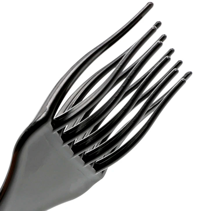 1PCS Black Insert Afro Hair Comb Plastic Wide Teeth Pick Hair Fork Comb Salon Professional African Styling Hairdressing Tool Men