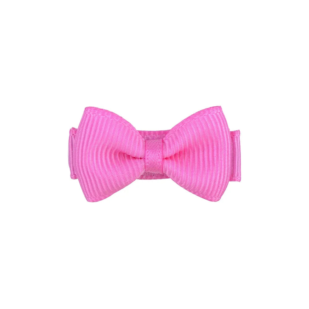 1.2 Inches Solid Colors Mini Hair Bows With Clip For Kids Girls Hairgrips Ribbon Covered Safety Bows Headwear Hair Accessories
