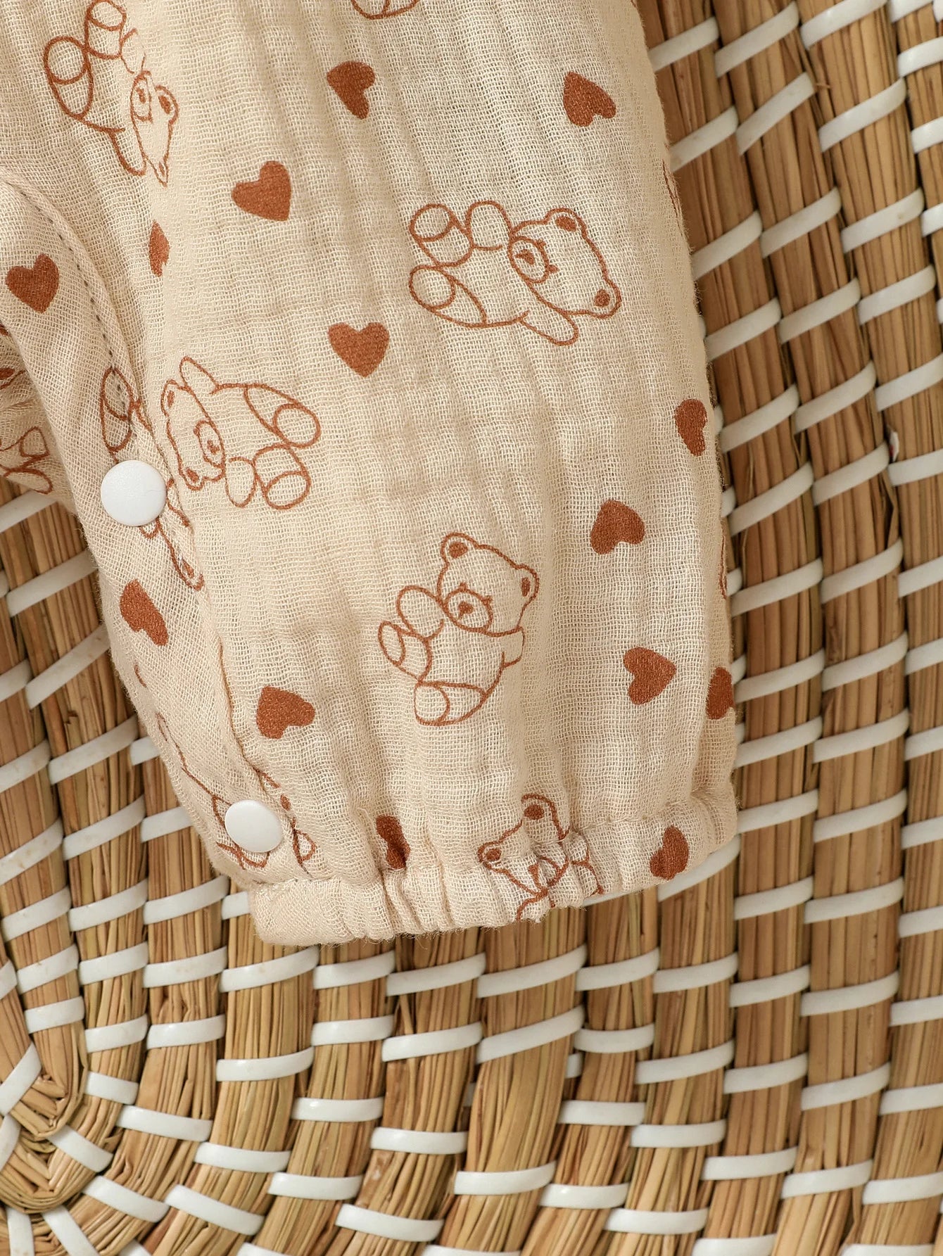 Baby Girl's All Seasons Long Sleeve Print Floral With Bow Daily Jumpsuit For Newborn-6M Clothes +Headband