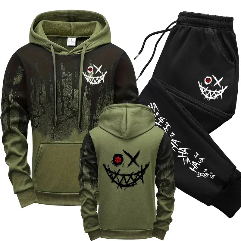 Men Single Piece Sweatshirts Sweatpants Versatile Men's Tracksuit Casual Comfort Fashion Daily Sports Simple Splashed Ink Hoodie