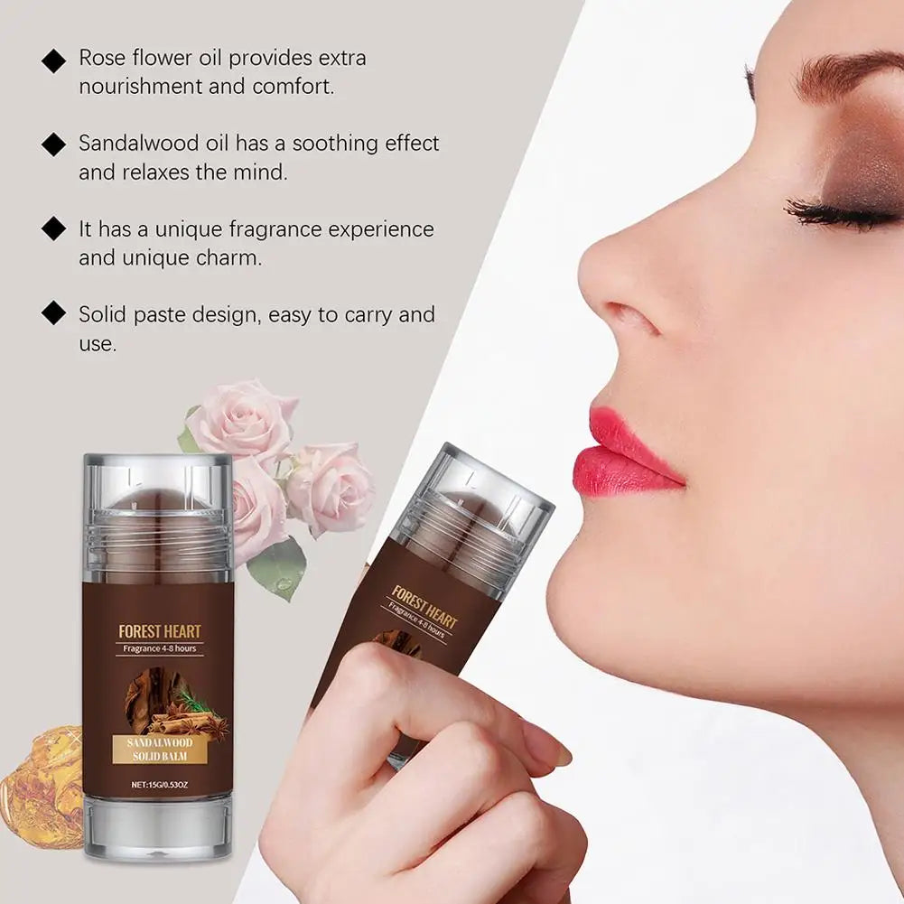 Sandalwood Perfume Balm Long Lasting Body Scent Temptation Flirting Charming Attraction Natural Fragrance Deodorant Solid Stick