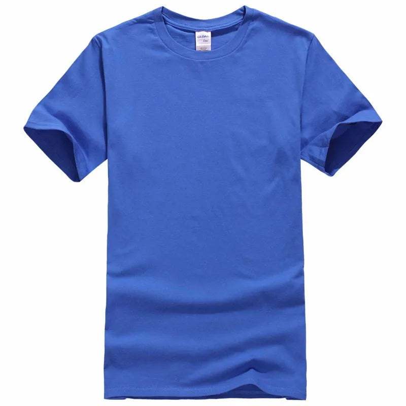 Summer 100% Cotton T Shirts Mens Casual Short Sleeve Solid Cotton Crew Neck Soft T-Shirts Basic Men's Loose Fit Tee Shirt Tops