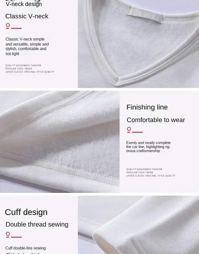 Winter Men Thickening Velvet Warm Tops Men's Long-sleeved Thermal Underwer Male Round Neck Fashion T-shirt